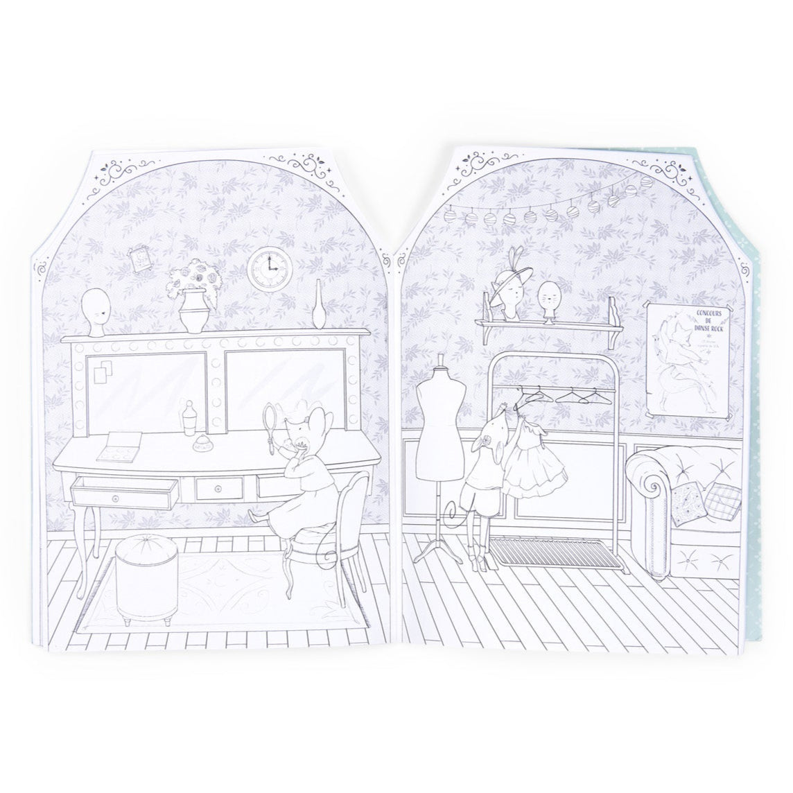 Moulin Roty Colouring Book Stickers La Petite Ecole de Danse