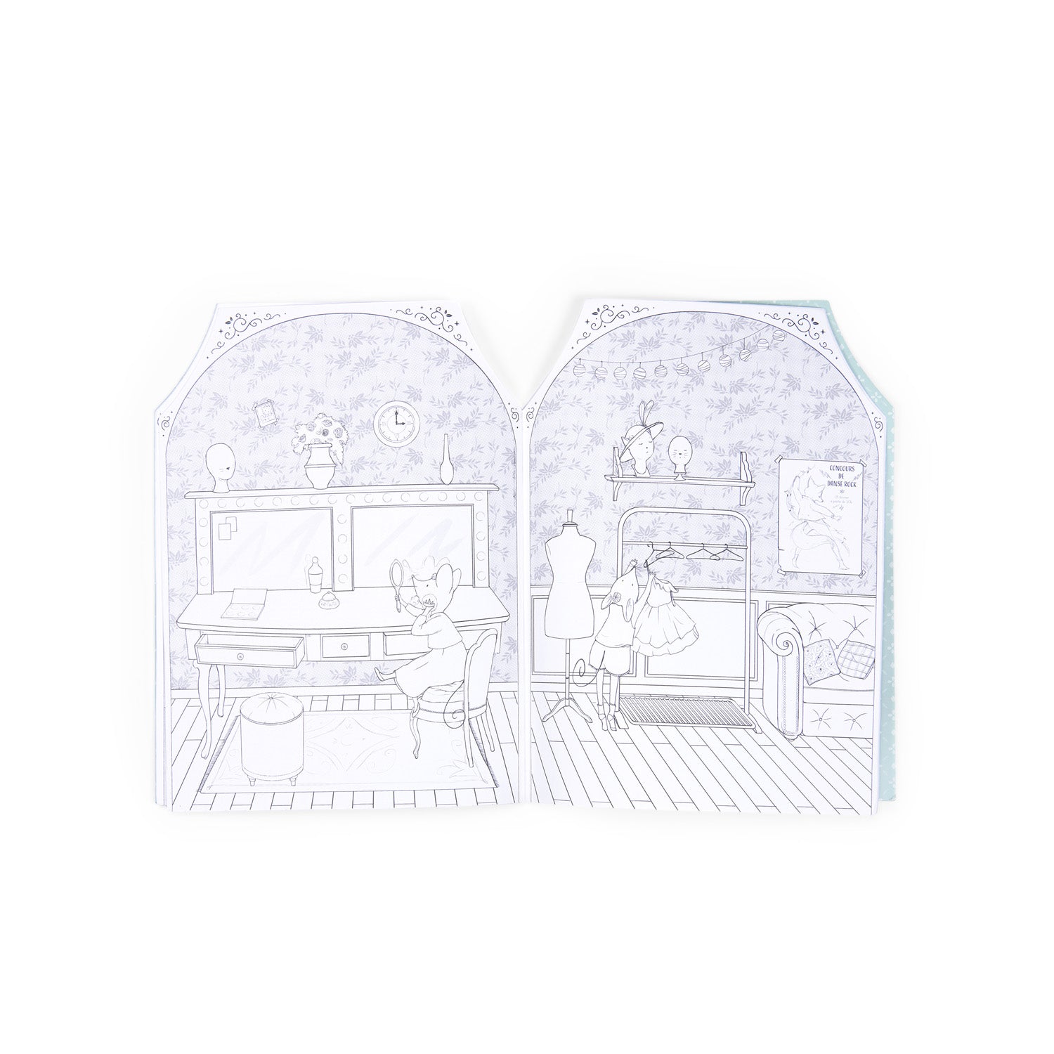 Moulin Roty Colouring Book Stickers La Petite Ecole de Danse