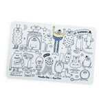 Moulin Roty Mini Silicone Colouring Mat and 4 Pens Les Schmouks
