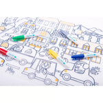 Moulin Roty Silicone Colouring Set and 5 Pens Les Popipop