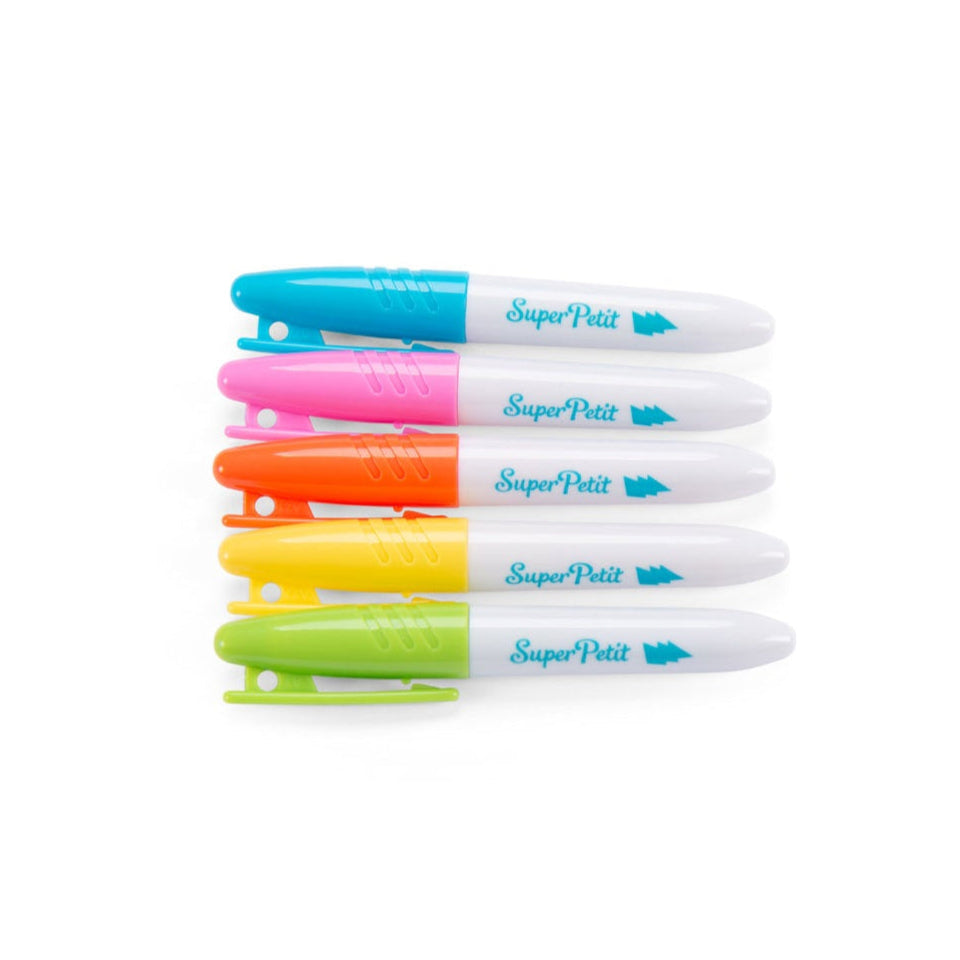 Moulin Roty Silicone Colouring Set & 5 Pens - Les Toupitis