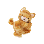 Plush toy cat on a white background