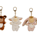 Set of eight Olli Ella Cozy Bag Charm Black Cat Nox