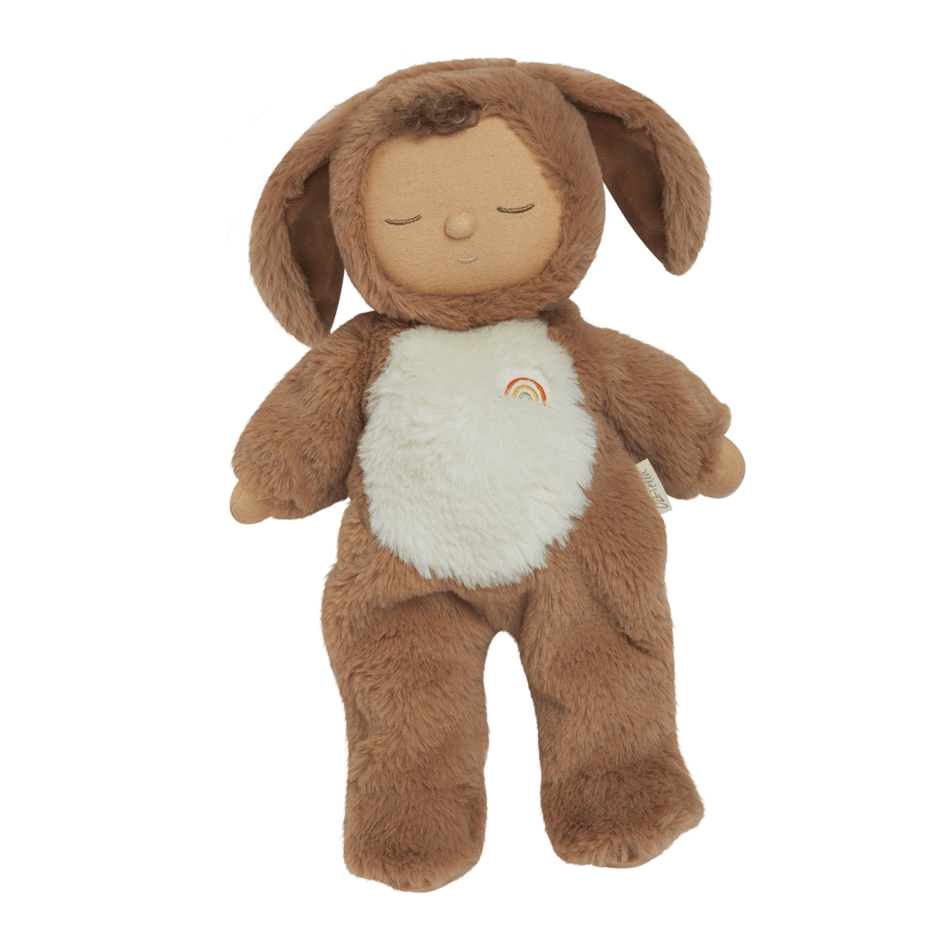 Olli Ella plush toy in a brown dog costume 