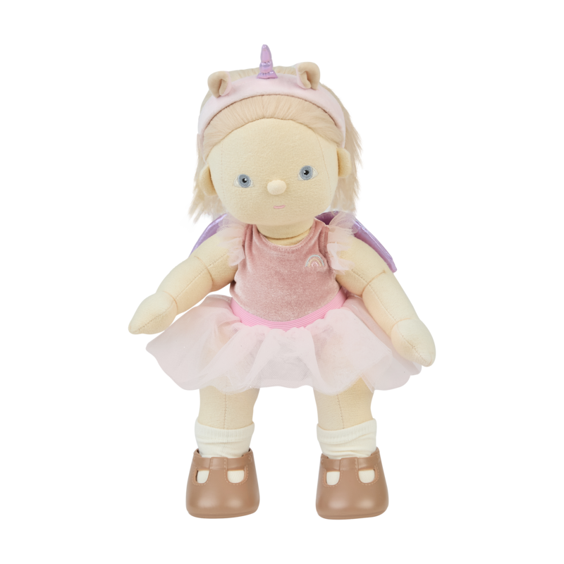 Olli Ella Dinkum Unicorn Outfit Pink doll