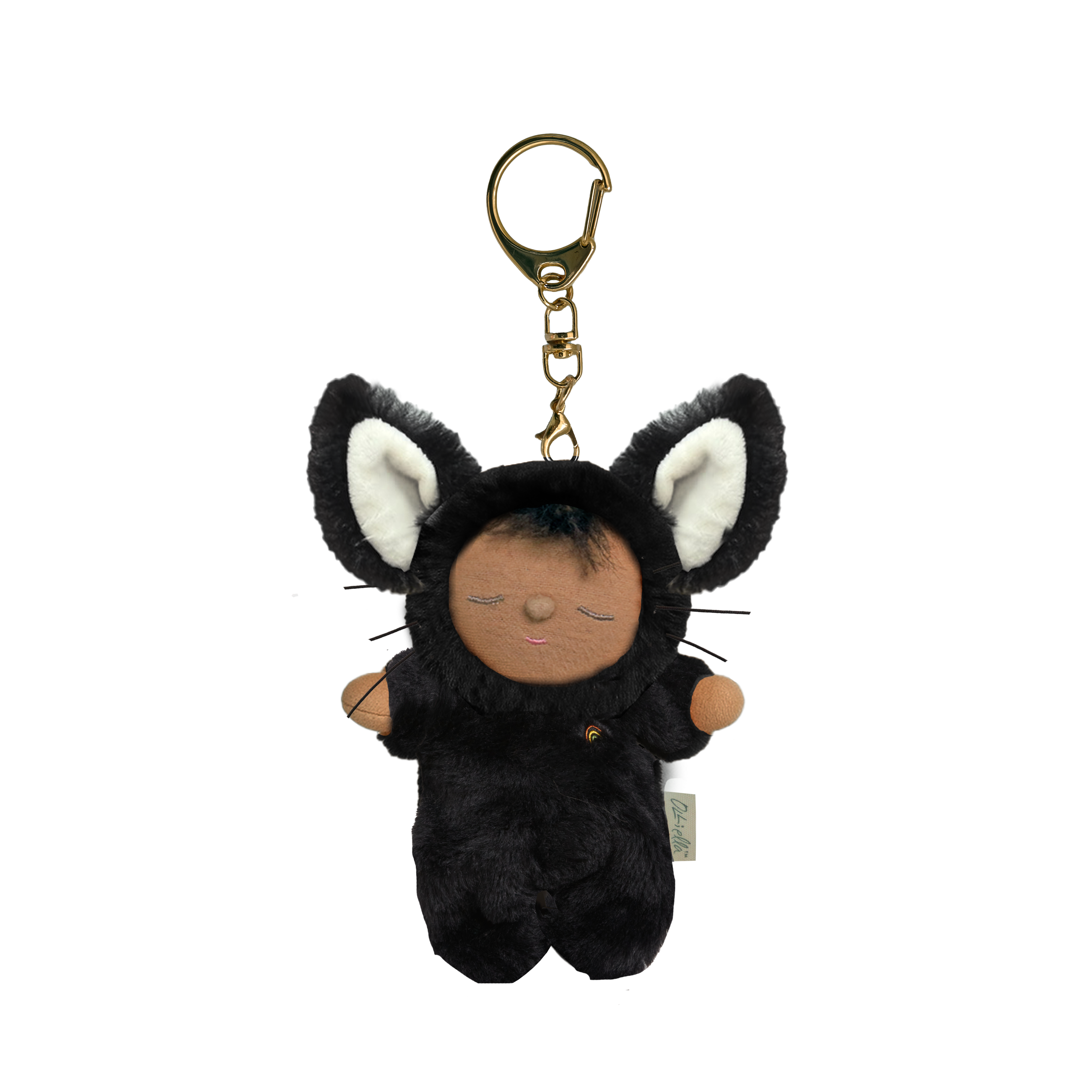 Olli Ella Cozy Bag Charm Black Cat Nox