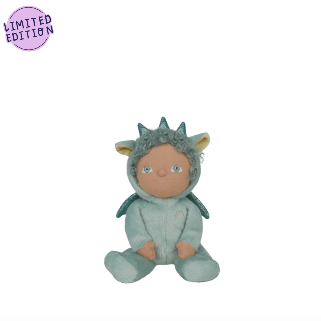 Toy figure in a dragon costume with 'Limited Edition' label on a white background
