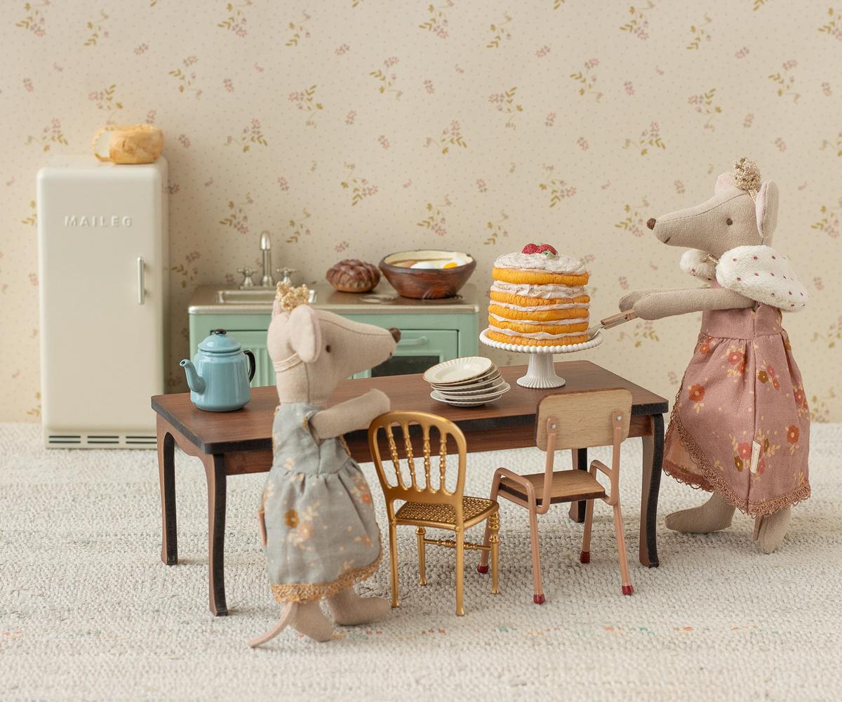 Maileg Party Cake and Cake Stand Mouse mice birthday cake